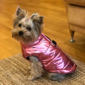 NEW Pink Pet Jacket/Coat waterproof w harness rings size XXL